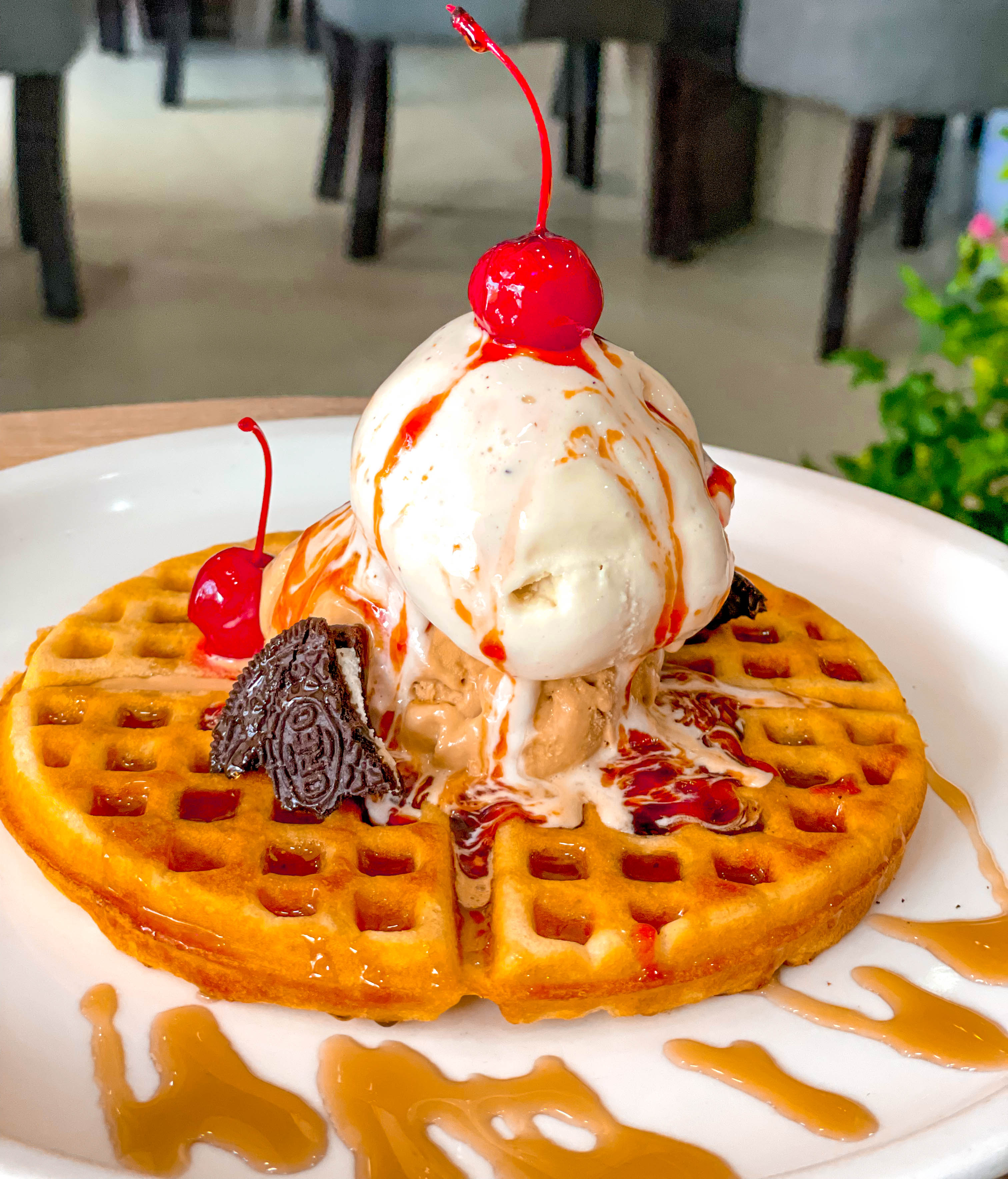 Waffle ice cream